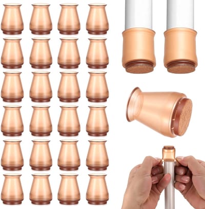 24 stuks stoelrubbers, stoeldoppen 14-20 mm | Beschermdoppen voor meubels, poten voor banken en tafels, beschermen de vloeren tegen krassen en lawaai
