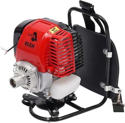 Benzine Grastrimmer - Bosmaaier Ruggedragen - Onkruid Verwijderen - Geïntegreerde Waterpomp - 31 cc - Rood Zwart