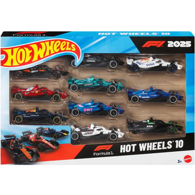 Hot Wheels Formula 1 Set van 10 speelgoedauto's van elk 2025 F1 Racing Team
