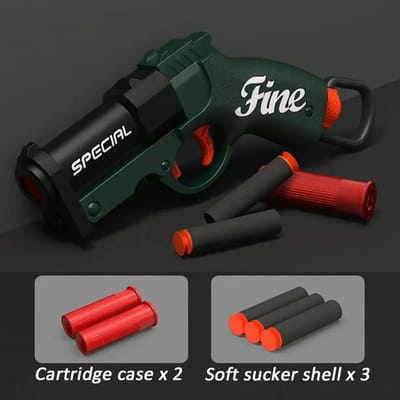Mini S686 Schelp Gooier Zachte Kogel Afschiet Speelgoed Pistool Airsoft Schuim Blaster Buitenwapen Kinder Pistool Kind Speelgoed Cadeau legergroene kleur