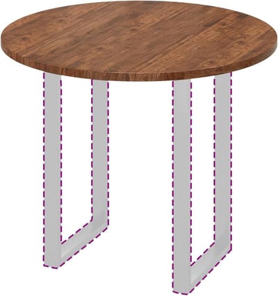 Tafelblad Eikenhout - Rond Tafelblad Eettafel Oppervlak - Eten en Samen Zitten - Omkeerbaar Ontwerp