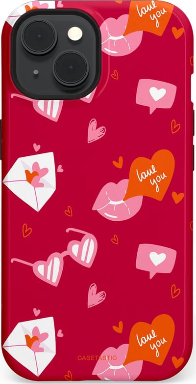 Casetastic Hoesje Geschikt voor Apple iPhone 15 Magsafe - Stijlvolle Beschermende Duo-layer Case - Liefdesbrief