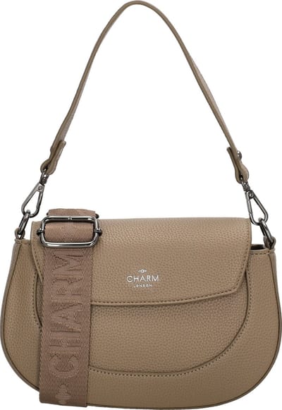 Charm London Montmartre Schoudertas - Afneembaar lang schouderhengsel - Stijlvol & Elegant - Taupe
