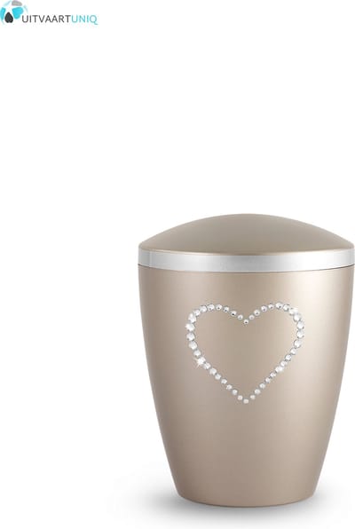 kinder urn parelmoer fumé hartje