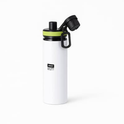 Hacebo® - ssst eerst koffie dan jij misschien waterfles met draaidop groen - Quotes - mensen die houden van quotes - koffie liefhebbers - quotes - verjaardagscadeau - verjaardag - cadeau - kado - geschenk - gift - water fles - 850ML