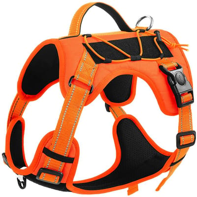 Huisdier Borst en Vest Reflecterende Honden Lijn Explosieveilig Opladen Tactisch Honden Borst en Vest S black