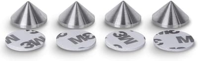 Luidspreker Spikes - Boxen Spikes Kegels - Geluidsverbetering - Massief Roestvrij Staal - 20mm diameter 12mm hoogte - Zilverkleurig