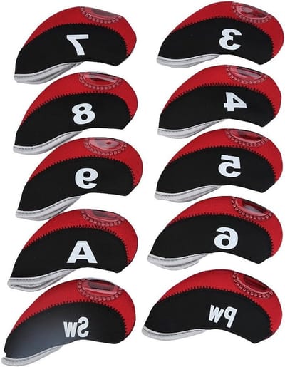 Complete Set van 10 Neoprene Golf Hoofdkappen voor Ijzers - Bescherming en Stijl voor Golfclubs