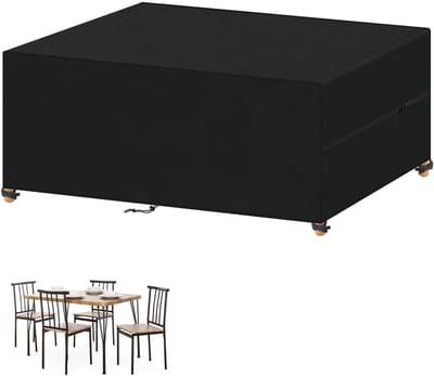 Famanu – Tuinmeubelhoezen Waterdichte Tuinmeubelhoezen voor Buitentafelhoes voor Tuinmeubelhoes Tuinmeubelset Covers Anti-UV 420D Oxford Stof 130 x 80 x 70 cm