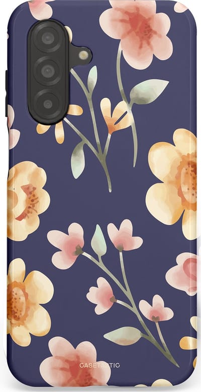 Casetastic Hoesje Geschikt voor Samsung A26 - Stijlvolle Beschermende Duo-layer Case - Fluweel Bloemendesign