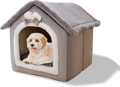 JGS ® Comfortabele en Wasbare Huisdier Slaaphut voor Katten en Honden met Antislip Basis