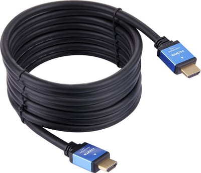 By Qubix - HDMI Kabel 10 Meter - HDMI 2.0 Versie - High Speed 4k - 60 fps - ondersteund HDR - Blue Line