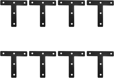 8 Stuks T-Type Hoekbeugels van RVS 80x80mm voor Meubelreparatie en Verbetering van Meubels