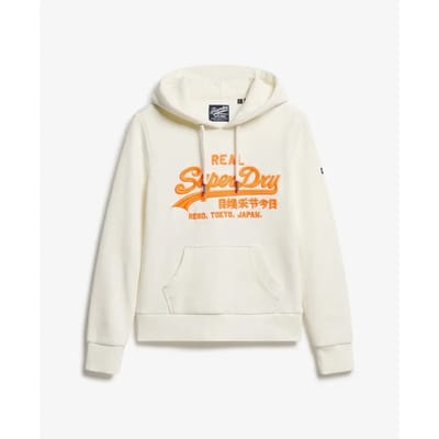 Superdry - Hoodie met geborduurd Vintage neonlogo en grafische print - Dames - Hoodies