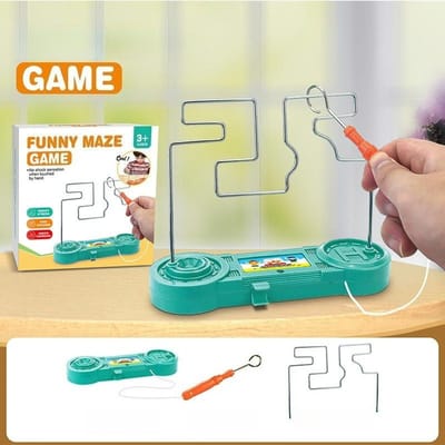 Elektrisch Touch Doolhof Puzzel Speelgoed Montessori Focus Training Spel Creatief Educatieve Vuurlijn Impact Uitdaging voor Kinderen Cadeau groen