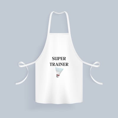 Akyol - super trainer Keukenschort - Sport - coach - badminton - trainer - geschenk - verjaardag - love gift - 82 bij 71 cm
