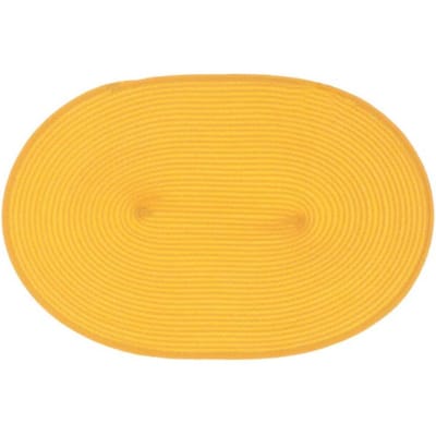 Unique Living | Placemat Daisy | Ovaal | Rotan | Geel/Oranje | 45x30cm