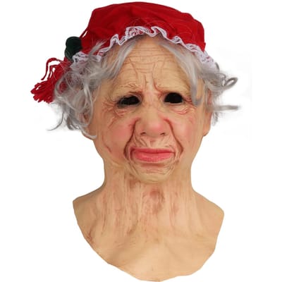 Oma Kerst Hoofddeksel Kerst Hoofddeksel Decoratie Vakantie Zacht Latex Volwassen Hoofddeksel Kerst