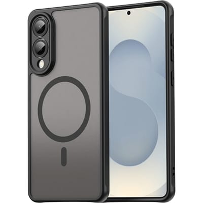 CaseBody Samsung S25 Edge Slim Anti-Shock MagSafe Hoesje Zwart