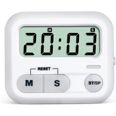 Digitale Productiviteitstimer Visuele Count Up/Down Functie Magnetische Klok met Standaard en Grote LED wit
