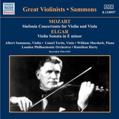Albert Sammons, Lionel Tertis, William Murdoch, London Philharmonic Orchestra - Great Violinists: Sammons (CD)