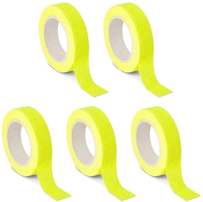 Vloermarkering neon plakband, fluorescerend 15 mm x 5 m, sterk klevend voor feestjes en DIY-projecten, ideaal voor waarschuwing en decoratie