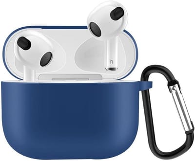 Siliconen Beschermhoes voor AirPods 3 - Hoesje en Case in Blauw