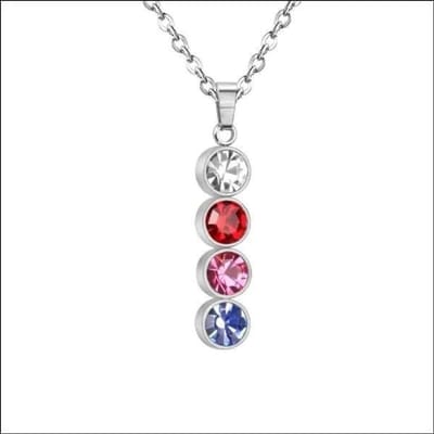 Aramat Jewels | Halskettingen | Trendy Dames Ketting met Hanger Bar - Zirkonia Steentjes | | | |1,5mm | Staal | Volwassenen | Verkleurd niet