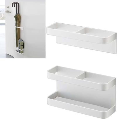 Paraplustandaard - Paraplu Houder - Ruimte Besparen - Magnetische Bevestiging - 20 x 8 cm - Wit