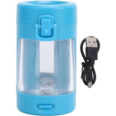 Vergrootglas Pot Draagbaar Oplaadbaar Houdt Vochtigheid Mini Luchtdicht Opslag Stash Potten met LED Licht blauw