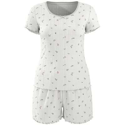 ESMARA Pointelle dames shortama (wit, S (36/38))