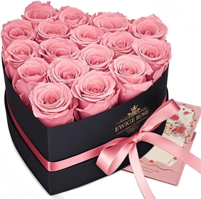 Oneindige Rozen in Hartvormige Doos - Bewaarde Rozen als Perfect Cadeau voor Vrouwen