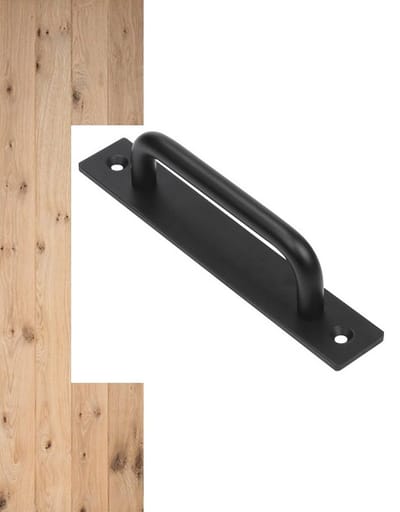 Schuifdeuronderdelen | greep zwart | 21cm | Inclusief schroeven | Handgreep | Deurbeslag | Greep Schuifdeur | Onderdelen | Meubel Handvat | Keukengreep | Meubelbeslag | Metaal |