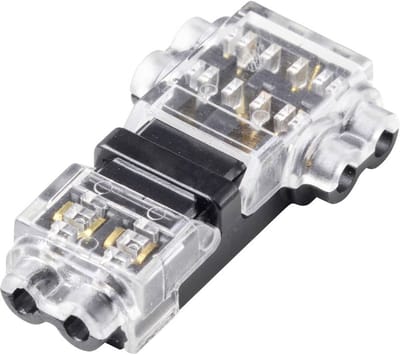 TRU COMPONENTS TC-14376144 Snelsluiting Flexibel: 0.5-0.75 mm² Massief: 0.5-0.75 mm² Aantal polen: 2 12 stuk(s) Doorzichtig, Zwart