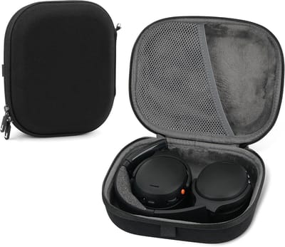 Draagtas voor Hoofdtelefoon, Geschikt voor Logitech H760, G330, H820e, ZONE 900/750, Hard Shell Reistas met Oplader en Kabelopslag, Zwart