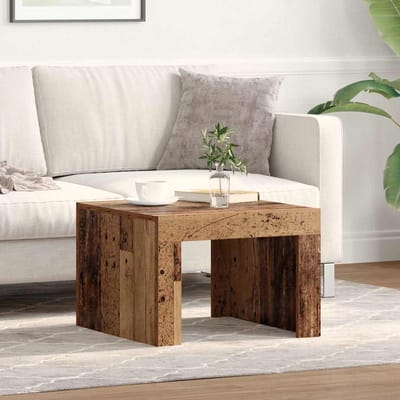 vidaXL - Salontafel - Oudhout - 50 - x - 50 - x - 35 - cm - Bewerkt - hout