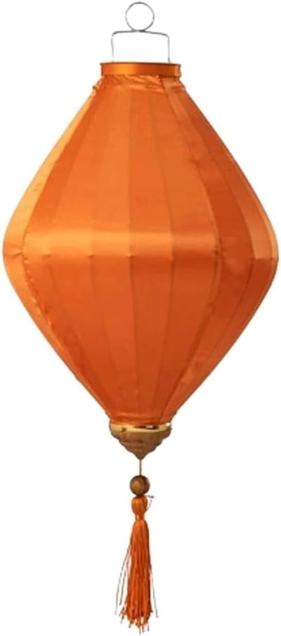 Zijden Lantaarn - Oosterse Decoratie - Feestelijke Sfeer - Waterdicht Buitenontwerp - 35 cm - Oranje