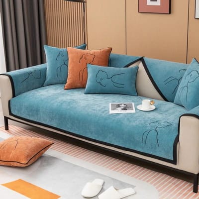Chenille Luxe Bankmat Hoes voor Woonkamer Hoek L-vorm Bank Kussen Handdoek Antislip Bankhoes Zitkussenhoezen 1PC 1pc 30X50 pillowcase