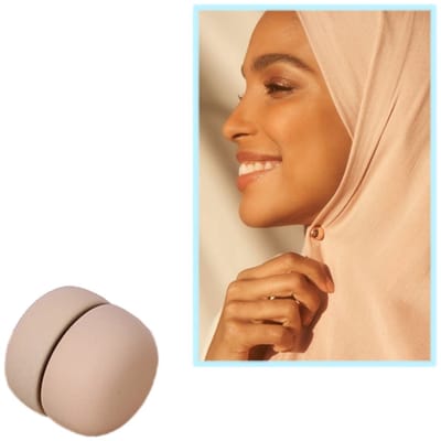 Hoofddoek Magneet - Magneetbroche - Magnetische Broche - Magneet Broche - Sjaal - Hijab - Abaya - 12mm - Mat Beige