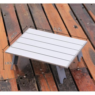 Buiten Kamperen Opvouwbare Tafel Ultralicht Aluminiumlegering Opvouwbare Tafel voor Binnen Buiten brown