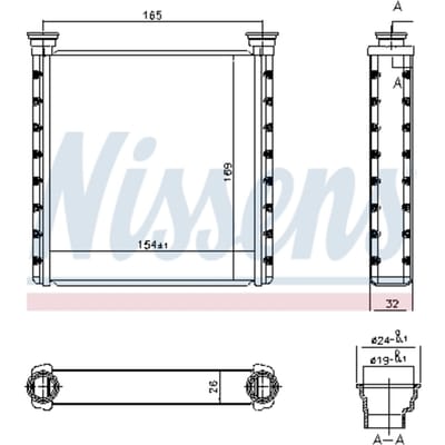 Warmtewisselaar, interieur verwarming NISSENS 70533