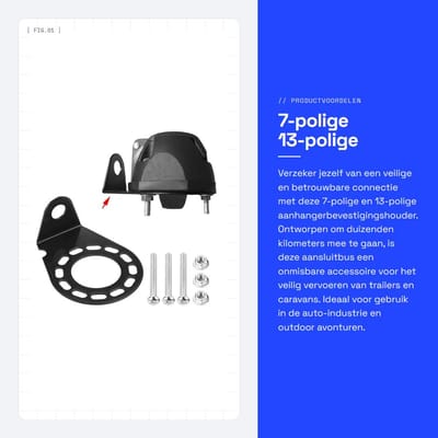 Dailygoods- Aanhangerbevestigingshouder 7-polig/13-polig - Professionele Aansluitbus - Ronde/Rechthoekige Stekker - Duurzaam - Hoogwaardige Kwaliteit - Voor Auto-onderdelen - Aanhangerstekker