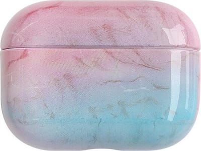 KELERINO. Marmer Case Cover geschikt voor Airpods Pro - Beschermhoes - Roze