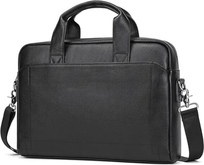 Stijlvolle 15.6 Inch Laptoptas voor Mannen van Echt Leer - Schoudertas, Handtas en Notebook Bag voor Kantoor en Zakengebruik