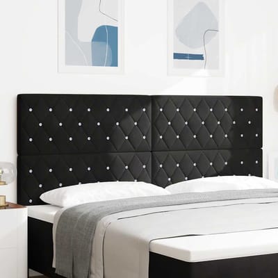 vidaXL - Hoofdbord - Zwart - 200 - cm - Fluweel