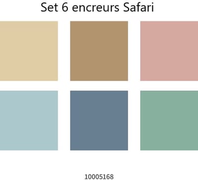 6 stempelkussens Safari 3x3 cm - Artemio
