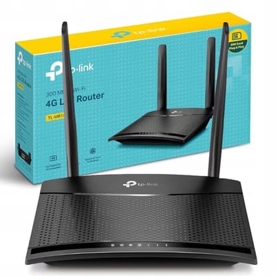 TP-Link TL-MR100 – Draadloze 4G LTE Router – 300 Mbps Wi-Fi – Simkaartslot – Plug & Play – Ondersteunt tot 32 apparaten – Zwart