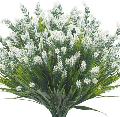 Kunstgras met Bloemen - Nep Planten - Buiten Decoratie - UV Bestendig - 33 cm Bundel - Groen