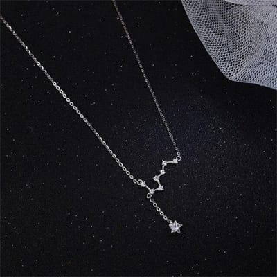 925 Sterling Zilver Schakelketting Kwastje Ster Hanger Bedel Ketting Voor Vrouwen Meisjes Bruiloft Feest Mode Sieraden dz180