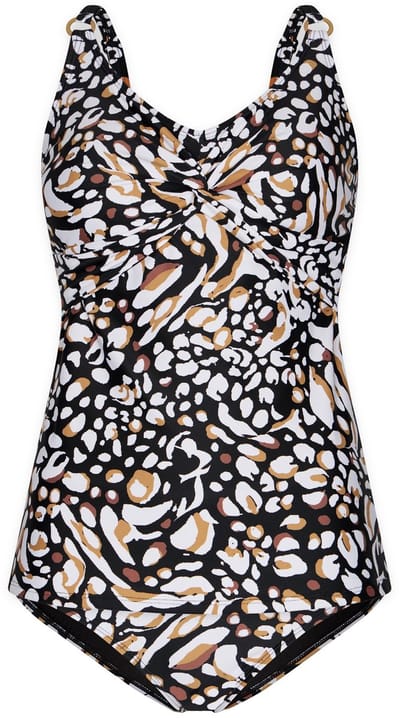 Pastunette - Tankini - Savanna - Zwart/Wit/Bruin - Corrigerend - Maat 38